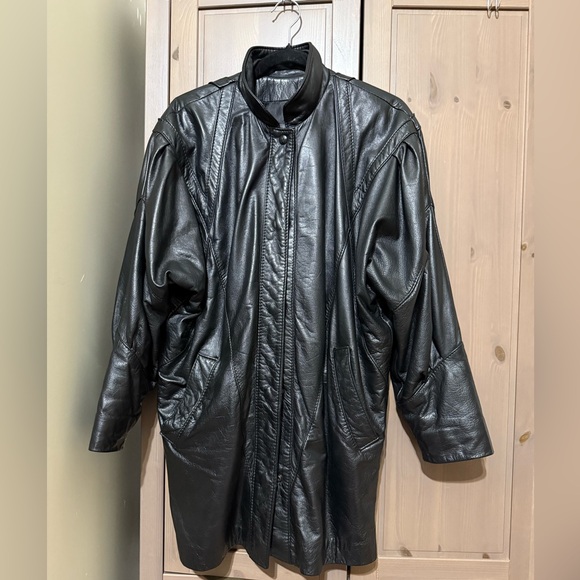 The Leather Ranch Jackets & Blazers - VINTAGE REFINISHED The Leather Ranch long batwing cocoon retro coat